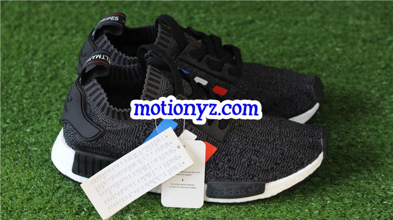 Real Boost Adidas NMD R1 Primeknit Tricolor Black